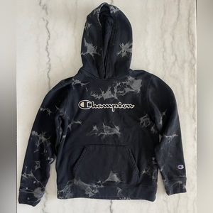 Large Teen / Youth Reverse Weave Tie dye Champion hoodie